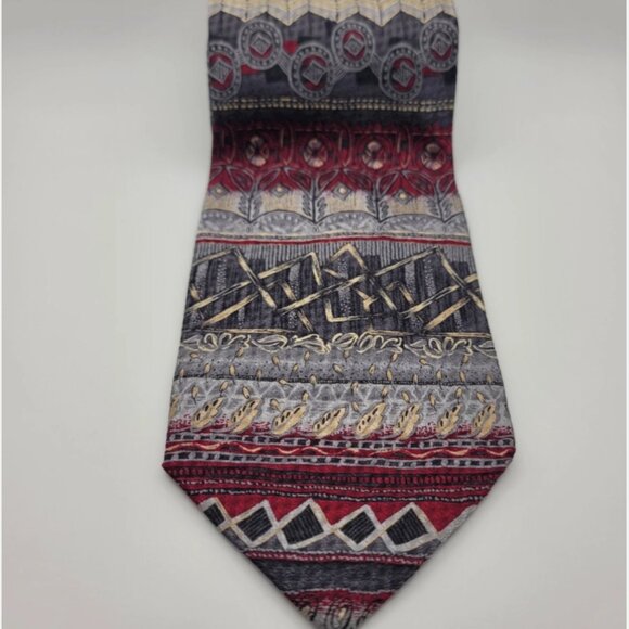 Daniel De Fasson Mens Tie, Hand Made Silk tie ornamental pattern - Picture 1 of 6